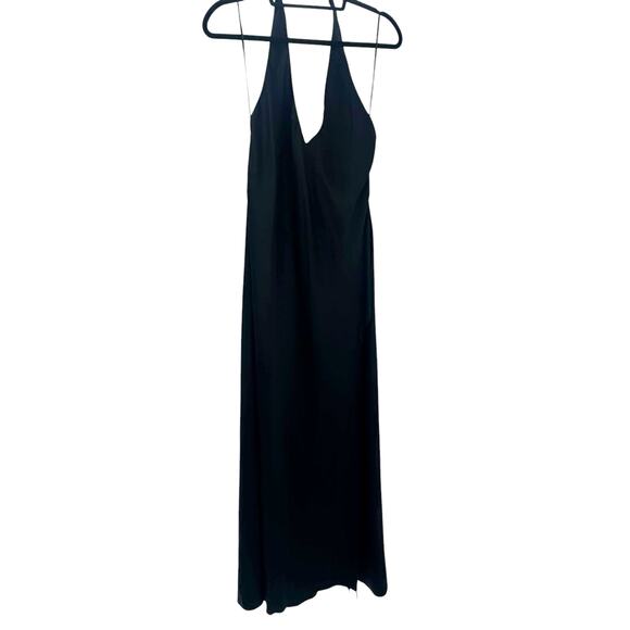 REFORMATION Black Meral Satin Women's Dress Size L NWT